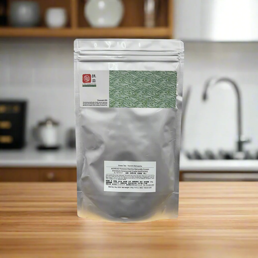 #0783.K2 Yunomi.Matcha Naturally Grown - Sahohime - Premium Ceremonial Grade Matcha (Stone milled) - Image 5