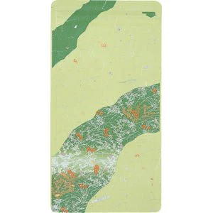 10413: Resealable bag (Japanese washi paper, green, flat, 120 x 230 mm)