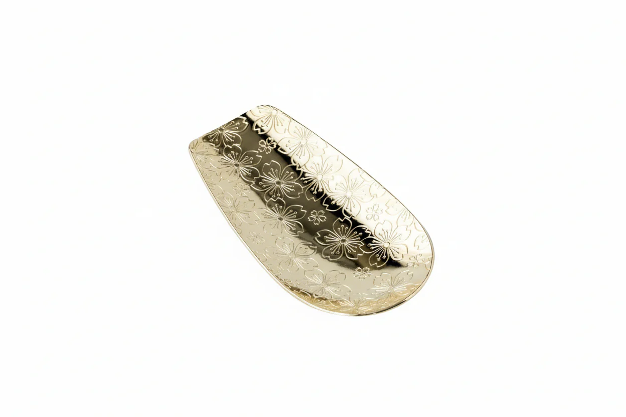 Aoyoshi: Stainless Chasaji Sakura Design Tea Scoop ステンレス茶箕 さくら - Image 6