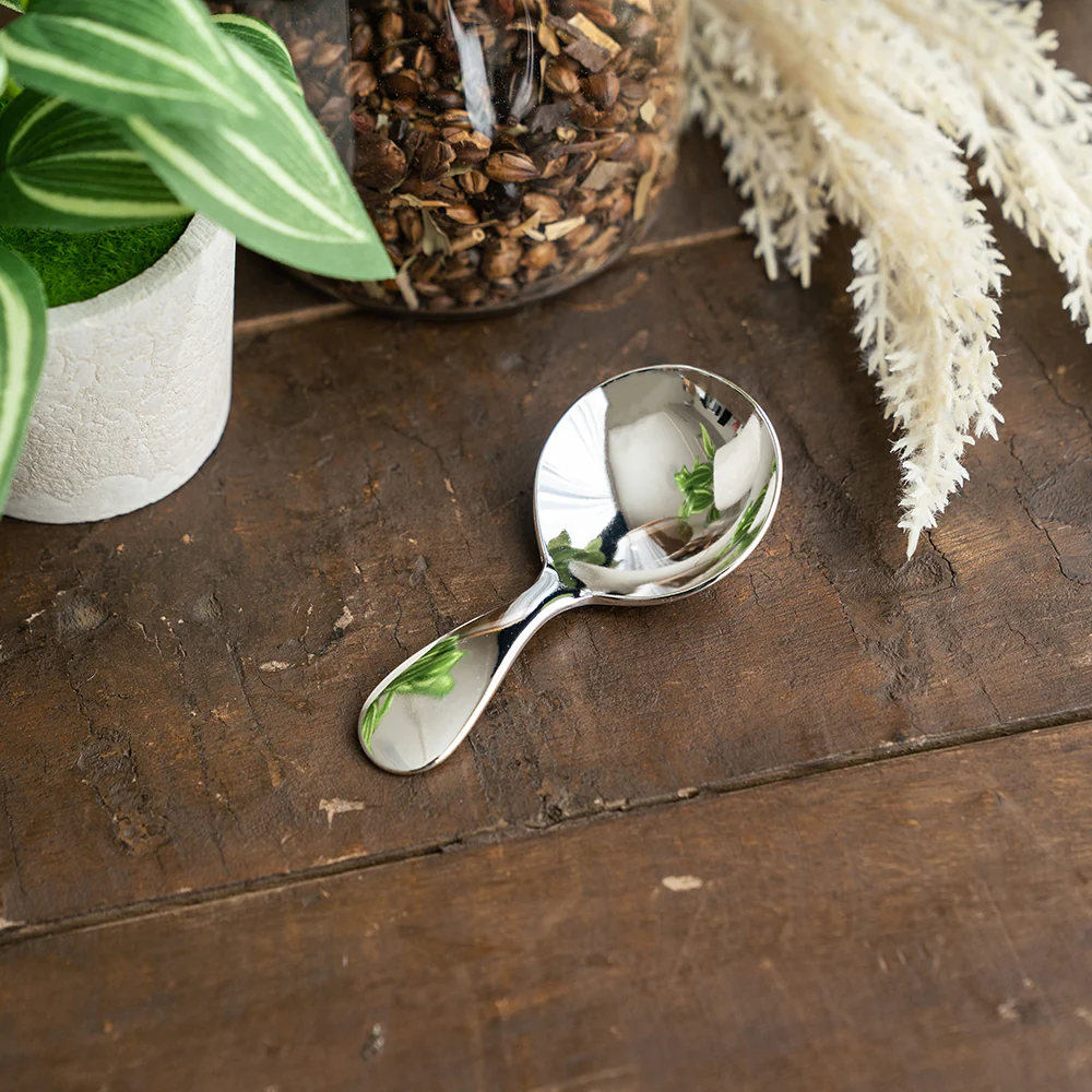 Aoyoshi: Stainless Tea Caddy Spoon Silver & Gold Color - Image 2
