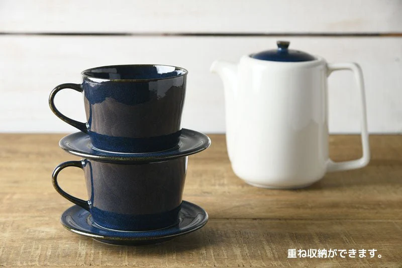 Deep Scandinavian Blue - Tea Cup & Saucer - Image 4