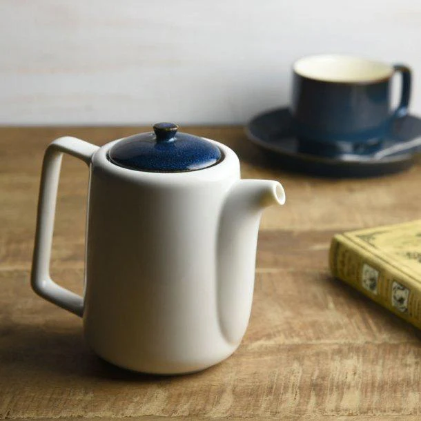 Deep Scandinavian Blue - Tea Pot White