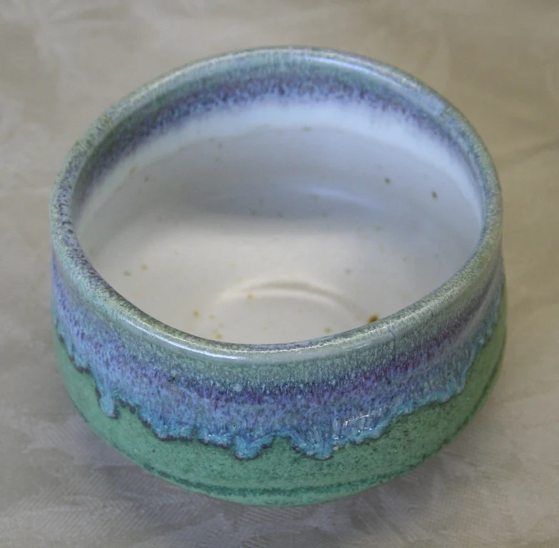 Minoyaki - Deep Sea Blue-Green Matcha Tea Bowl (Maru Oto Iguchi Ceramics) - Image 3