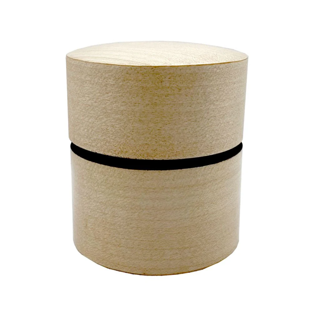 Fujiki Denshiro: Obizutsu Tea Canister - Kaede Maple 帯筒茶筒かえで - Image 6