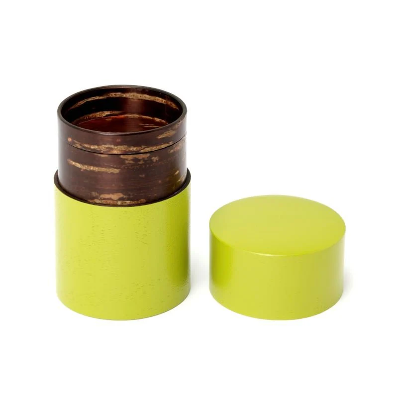 Fujiki Denshiro: Obizutsu Tea Canister - Wakaba 帯筒茶筒わかば - Image 2