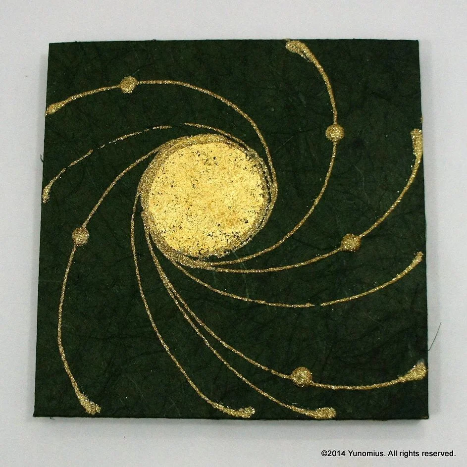 Hana & Haku: Decorative Washi Paper Panel (Green #4)