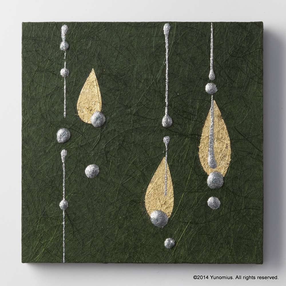Hana & Haku: Decorative Washi Paper Panel (Green #5)
