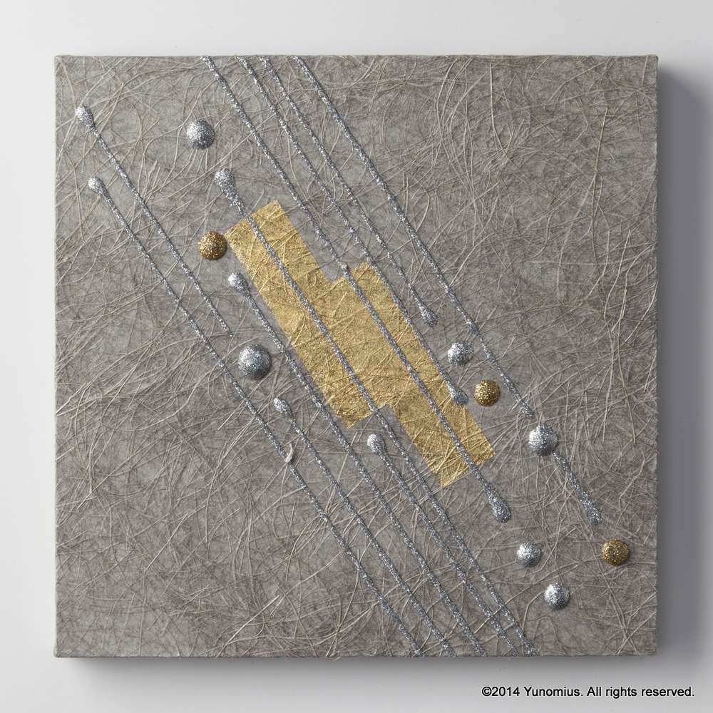 Hana & Haku: Decorative Washi Paper Panel (Grey #2)