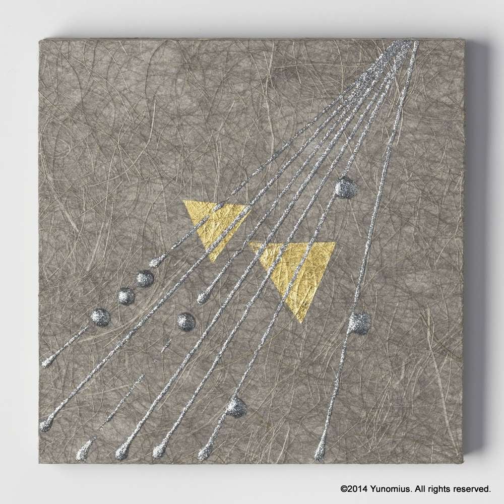 Hana & Haku: Decorative Washi Paper Panel (Grey #3)