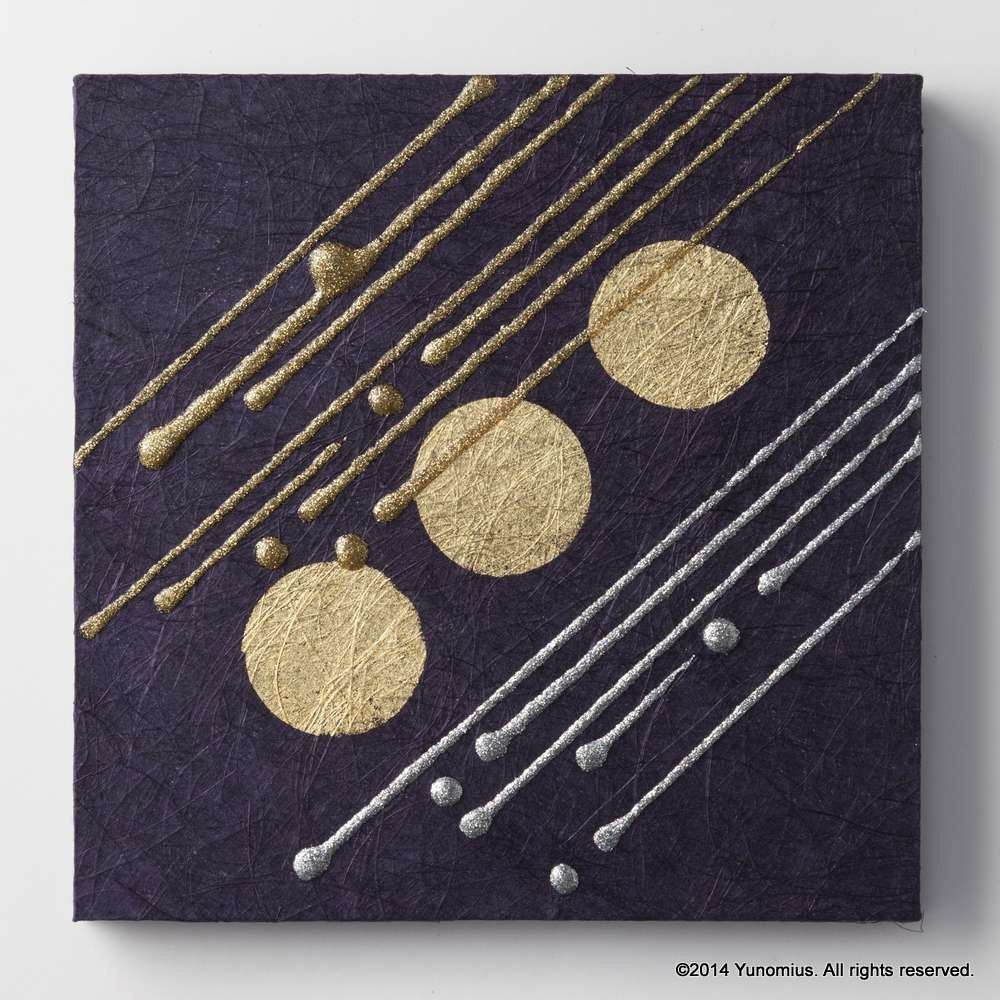 Hana & Haku: Decorative Washi Paper Panel (Purple #1)
