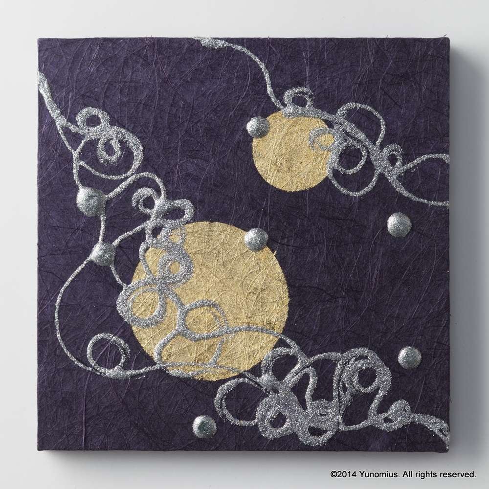 Hana & Haku: Decorative Washi Paper Panel (Purple #3)