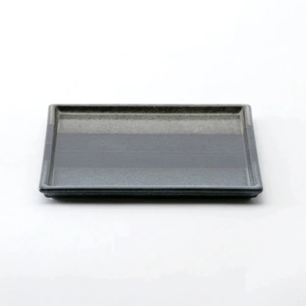 Kanesho Toki: Blue Woven Pattern Plate / 錦織 角皿 - Image 2