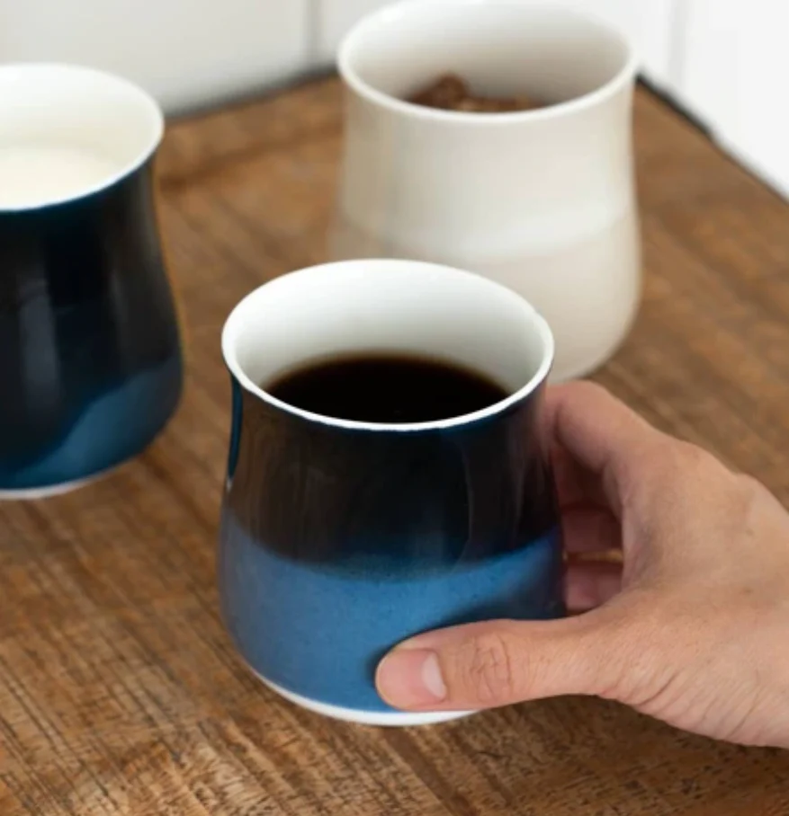 Miyama Minoyaki Oval Cup (Ink Blue) ポット（インクブルー） - Image 3