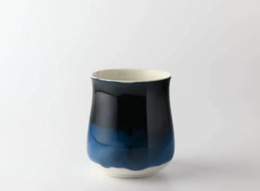 Miyama Minoyaki Oval Cup (Ink Blue) ポット（インクブルー） - Image 4