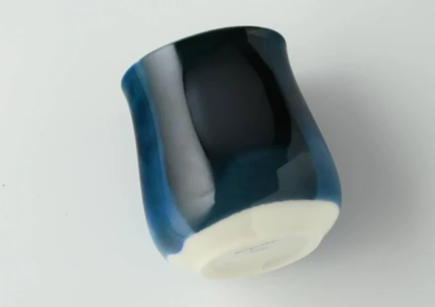 Miyama Minoyaki Oval Cup (Ink Blue) ポット（インクブルー） - Image 9