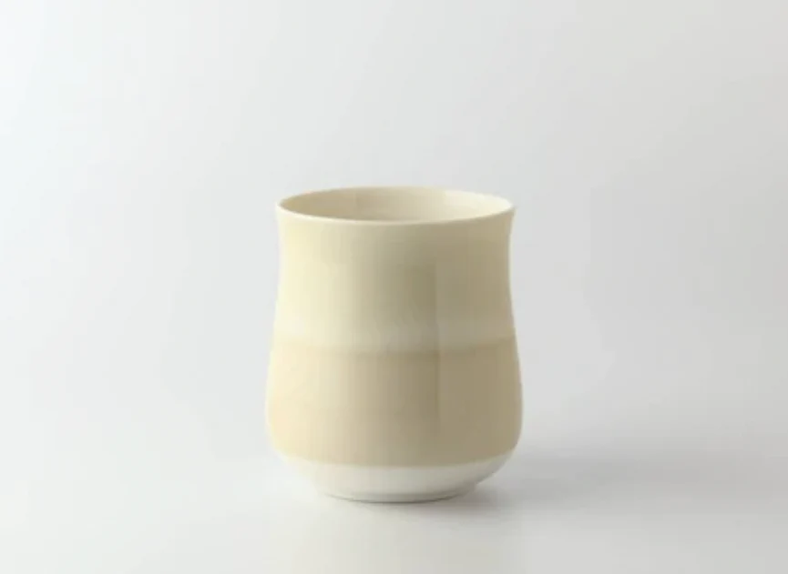 Miyama Minoyaki Large Oval Cup (Light Gray / Gray) ポット(ライトグレー/グレー) - Image 2
