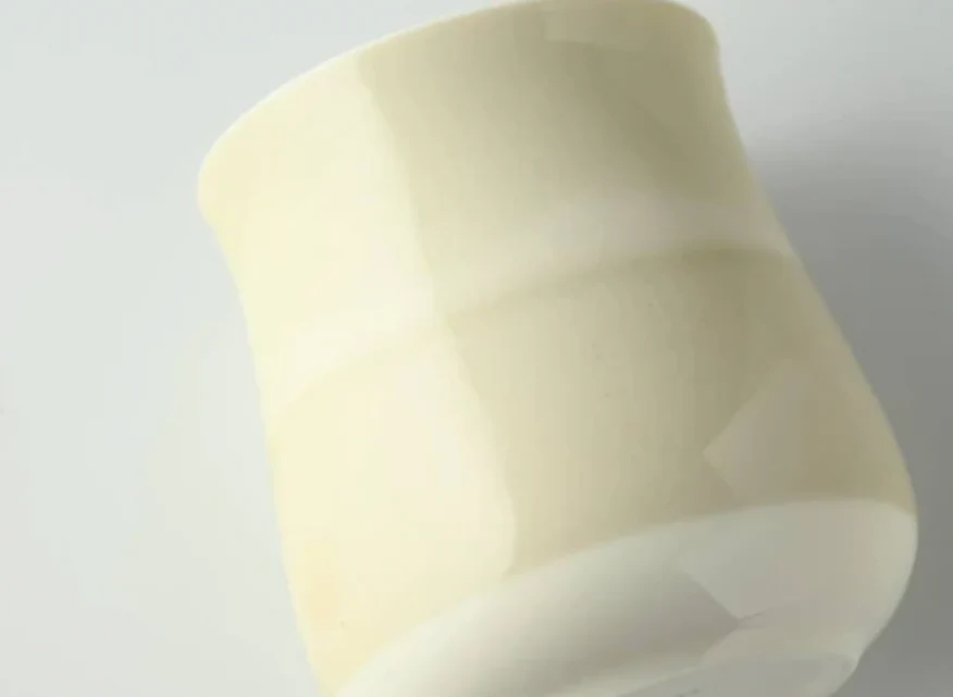 Miyama Minoyaki Large Oval Cup (Light Gray / Gray) ポット(ライトグレー/グレー) - Image 4