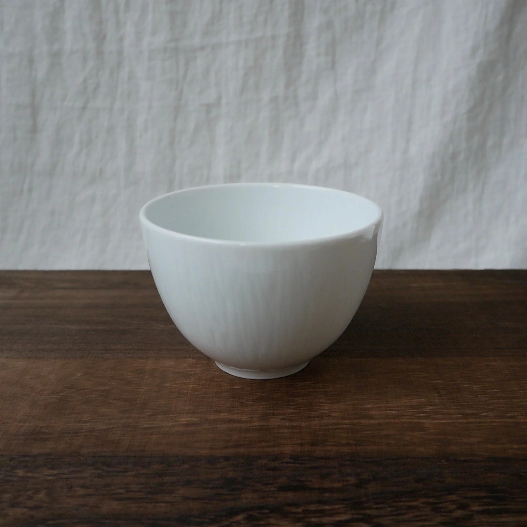 Yamani - Miyama Tableware: "Crease" Matcha Bowl Oribe Green - Image 5