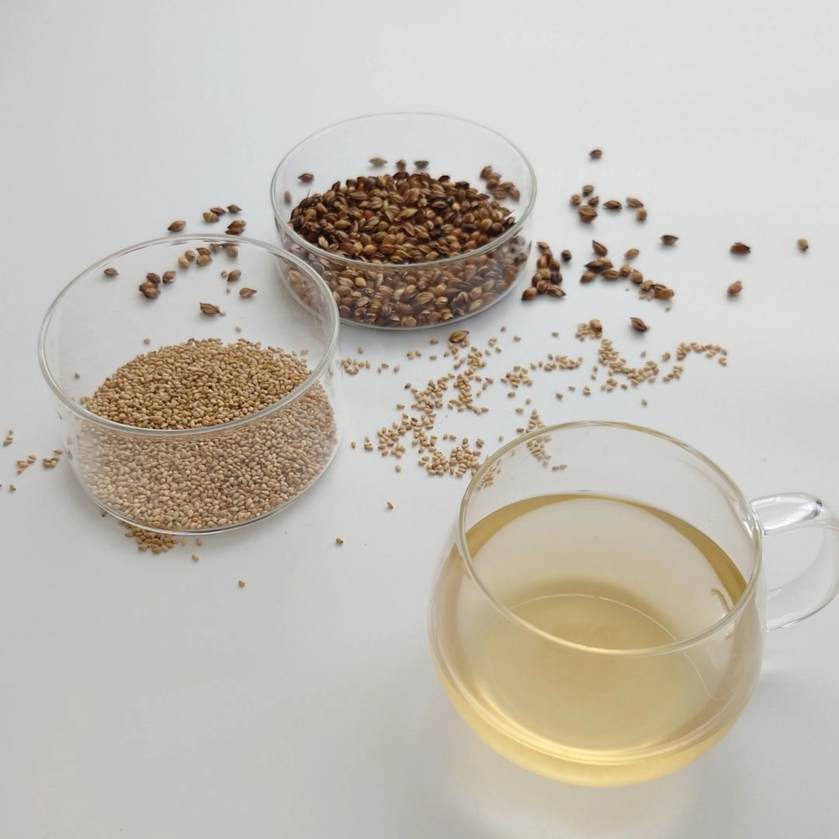 #0505.G1 Nabeshima Hida White Sesame Seed Barley Tea (pyramid tea bags) Shirogoma Mugicha - 白ごまむぎ茶 - Image 2