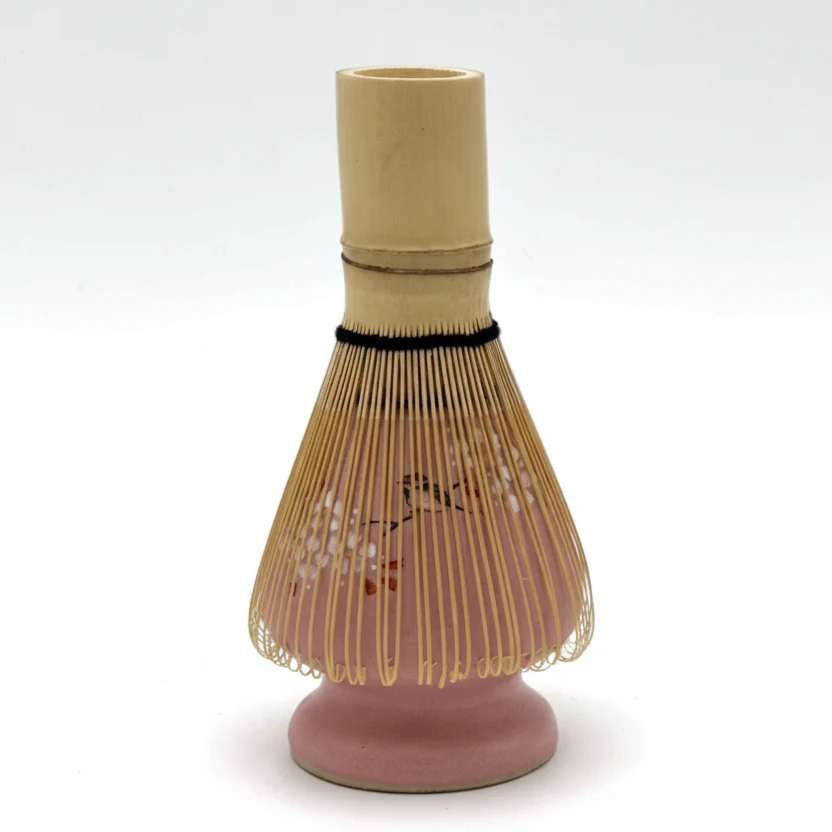 Nagomi: Chasen Holder, Bamboo Whisk Stand (Sparrows in the Cherry Tree, 桜に雀) - Image 3