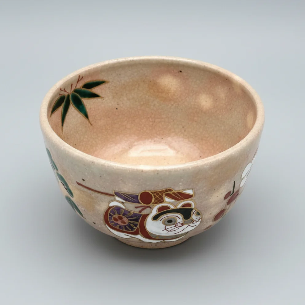 Nagomi: Kyo-yaki Matcha Bowl (京焼抹茶碗  Dog / 犬） - Image 2