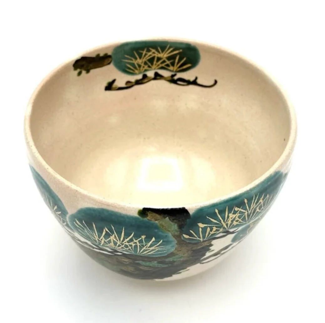 Nagomi: Kyo-yaki Matcha Bowl (京焼抹茶碗  Matsu / 松） - Image 2