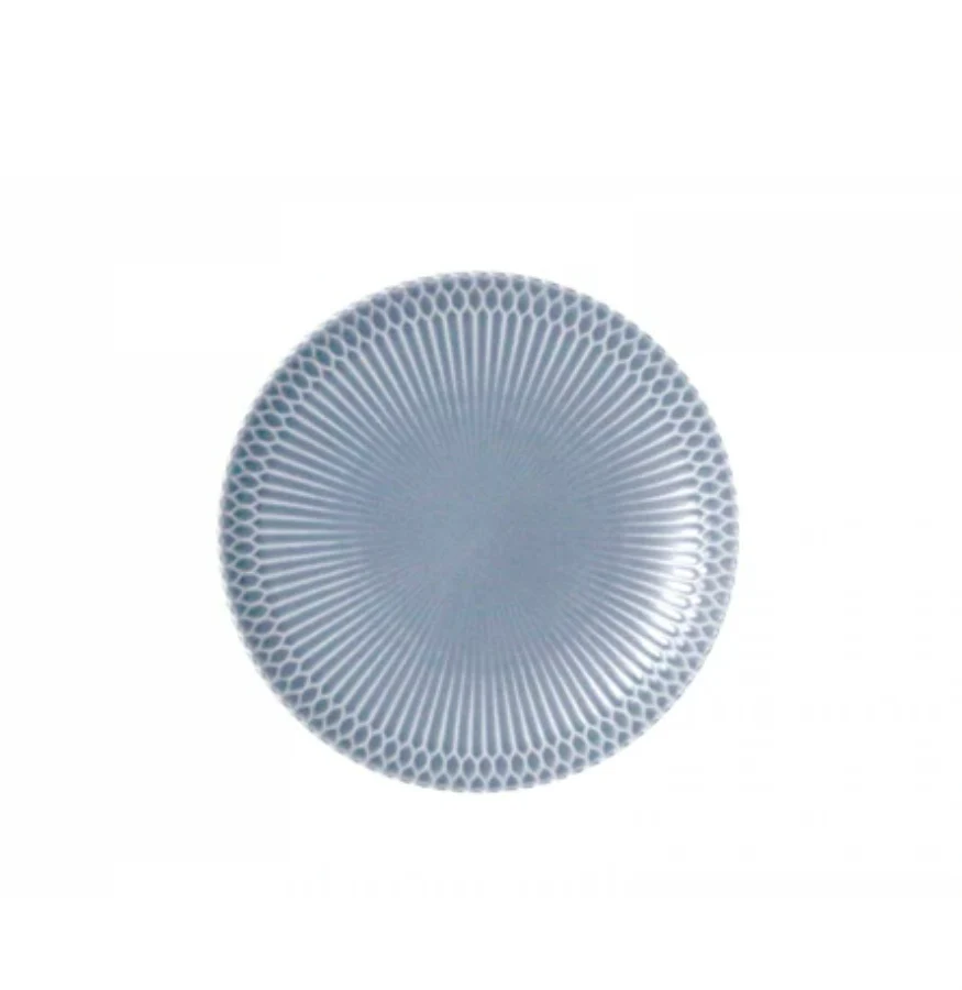 Oda Pottery: Sazanami Design 20cm Plate (Blue) 小田陶器さざなみプレート 20cm(ブルー) - Image 2