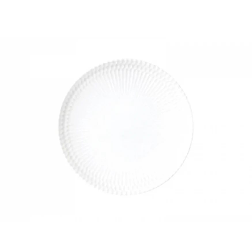 Oda Pottery: Sazanami Design 20cm Plate (White) 小田陶器さざなみプレート 20cm(白) - Image 2