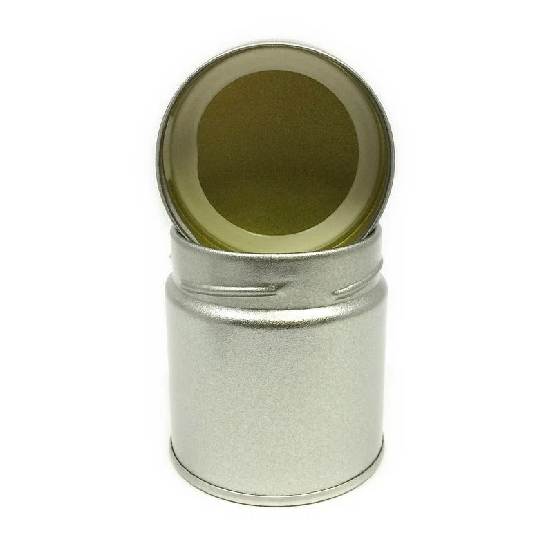 Matcha Tea Can, Silver Screw Top - Image 2