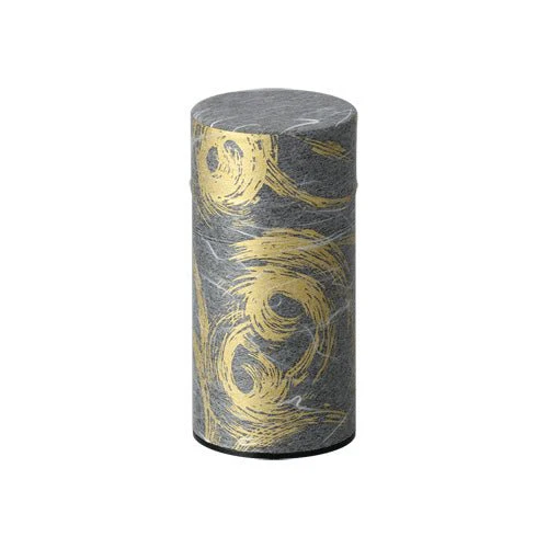 Okumura Seikan: Green Tea in Tea Can, Washi Paper - Nankyo Black Gold 南郷 黒金