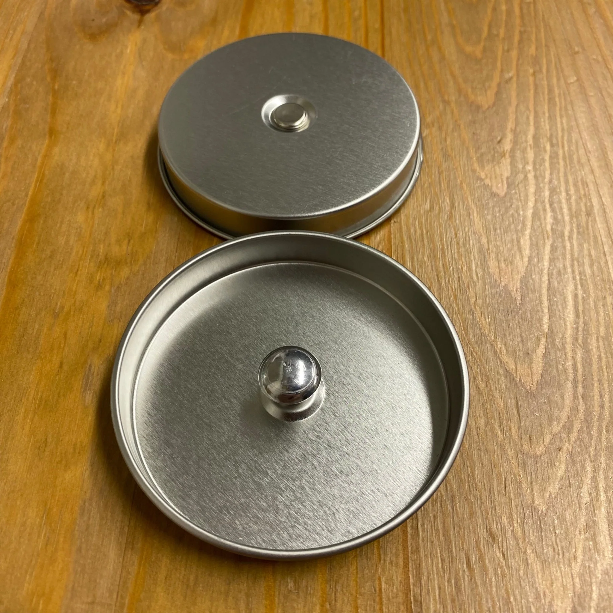 Okumura Seikan: Tin Metal Presentation Lids for Storage Cannisters (40g / 175g sizes) - Image 2
