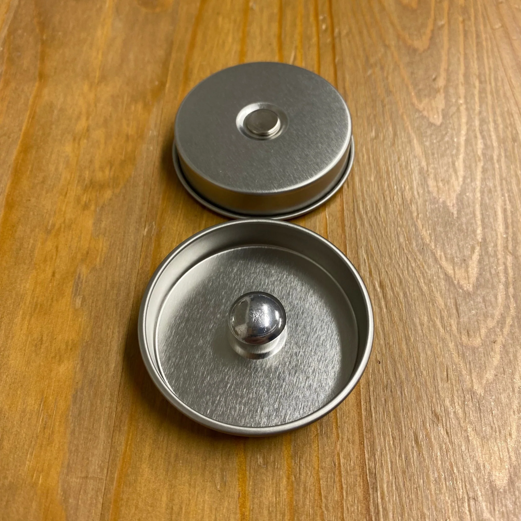 Okumura Seikan: Tin Metal Presentation Lids for Storage Cannisters (40g / 175g sizes) - Image 3