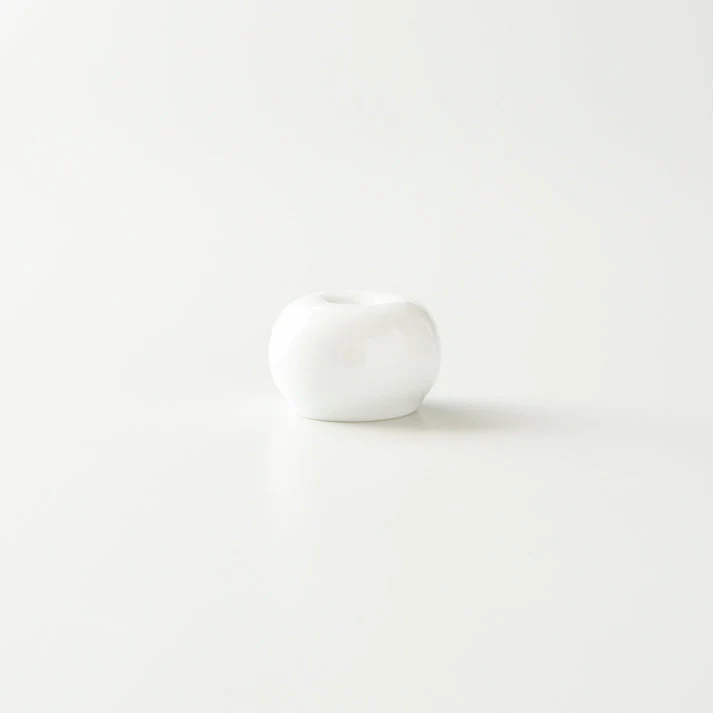 Origami Tea - Modern Whisk Stand, Porcelain White 茶筅立て白磁 - Image 3