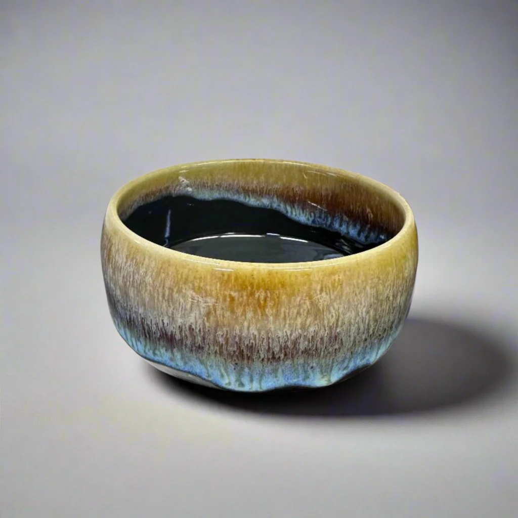 Saikai Ceramics: Hakuwan - Jatenmoku, Porcelain Matcha Bowl with Gift Box - Image 7