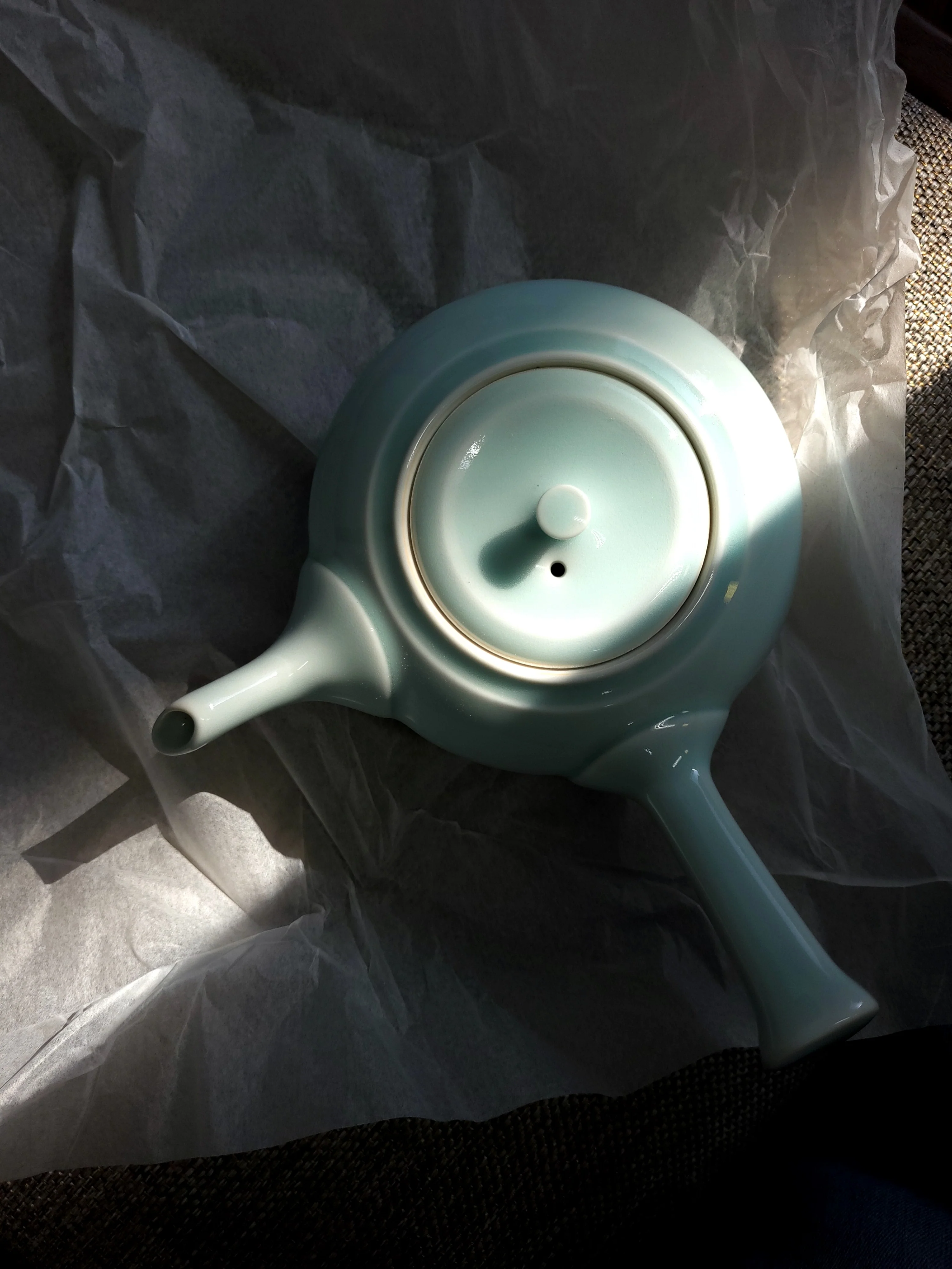 Saikai Ceramics: Hasamiyaki Blue Porcelain Kyusu Set - Tea Pot + Two Tea Cups - Image 7