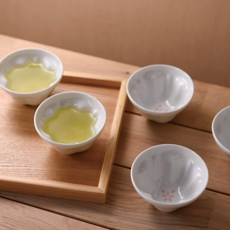 Sakura Shaped Porcelain Tea Cup - Image 2