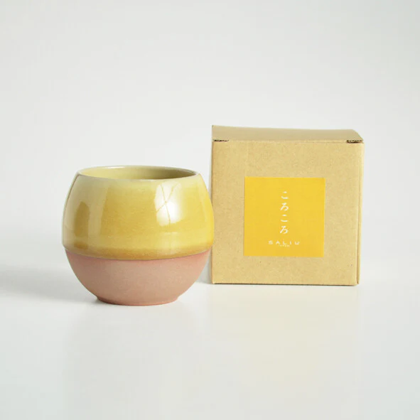 SALIU - Round Yunomi Cup (Yellow) ころころSA02 (イエロー) - Image 2