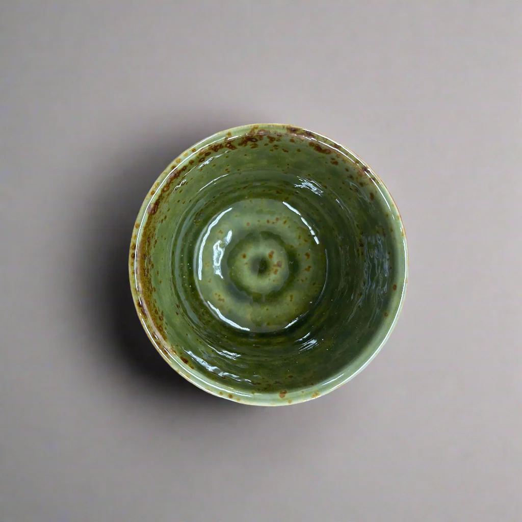 Seiangama: Carved Design Mino-yaki Guinomi Cup 5 Piece Set with Wooden Box εγδΊζ§γγεζ - Image 20