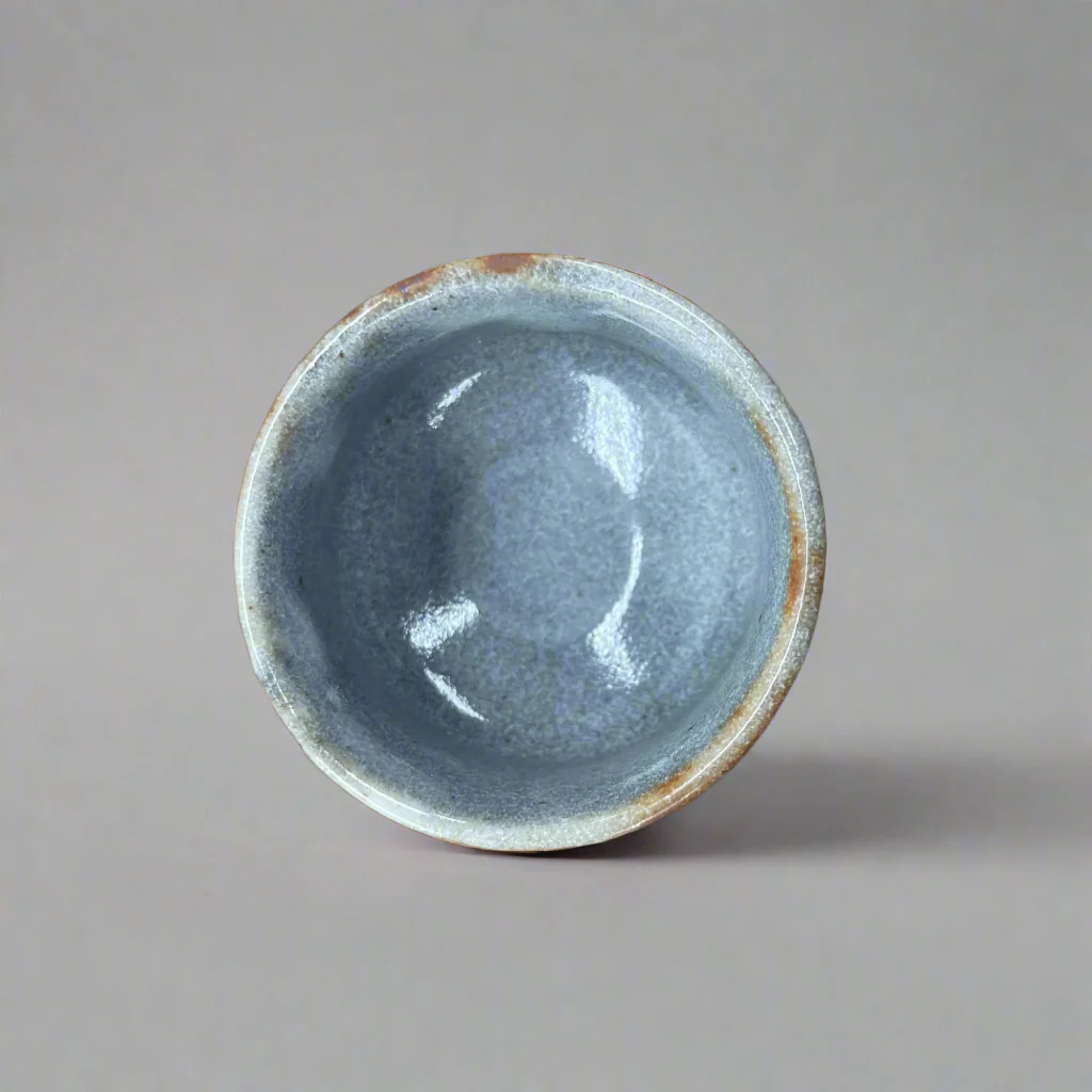 Seiangama: Handmade Mino-yaki Guinomi Cup 5 Piece Set with Wooden Box 手造り五様ぐい呑揃 - Image 12