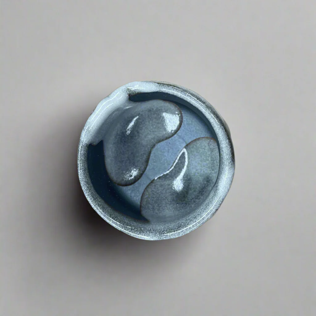 Seiangama: Handmade Mino-yaki Guinomi Cup 5 Piece Set with Wooden Box 手造り五様ぐい呑揃 - Image 9