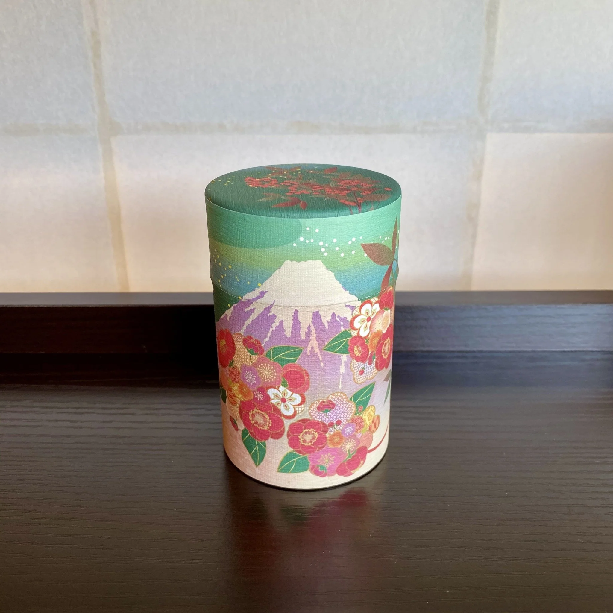 Shizucan: Green Tea in Mt. Fuji Series Washi Tea Canister - Image 3