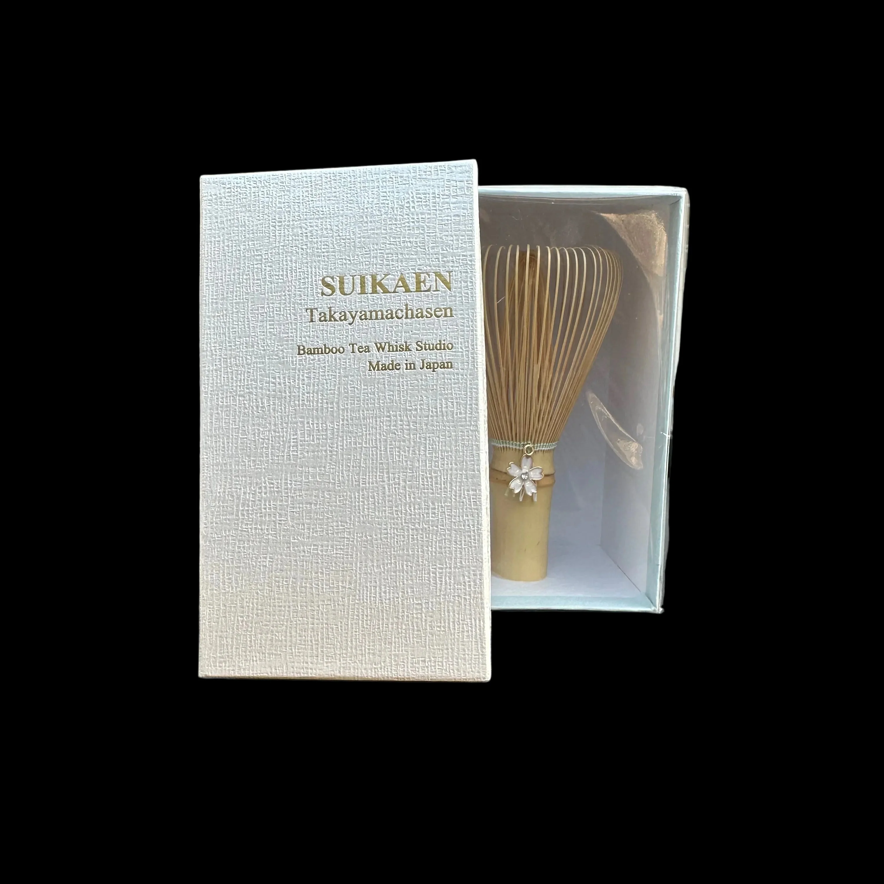 Suikaen: Chasen Matcha Whisk, Laughter (Light Green Emi, 笑) - Yunomi.Cafe display unit (unopened) - Image 2