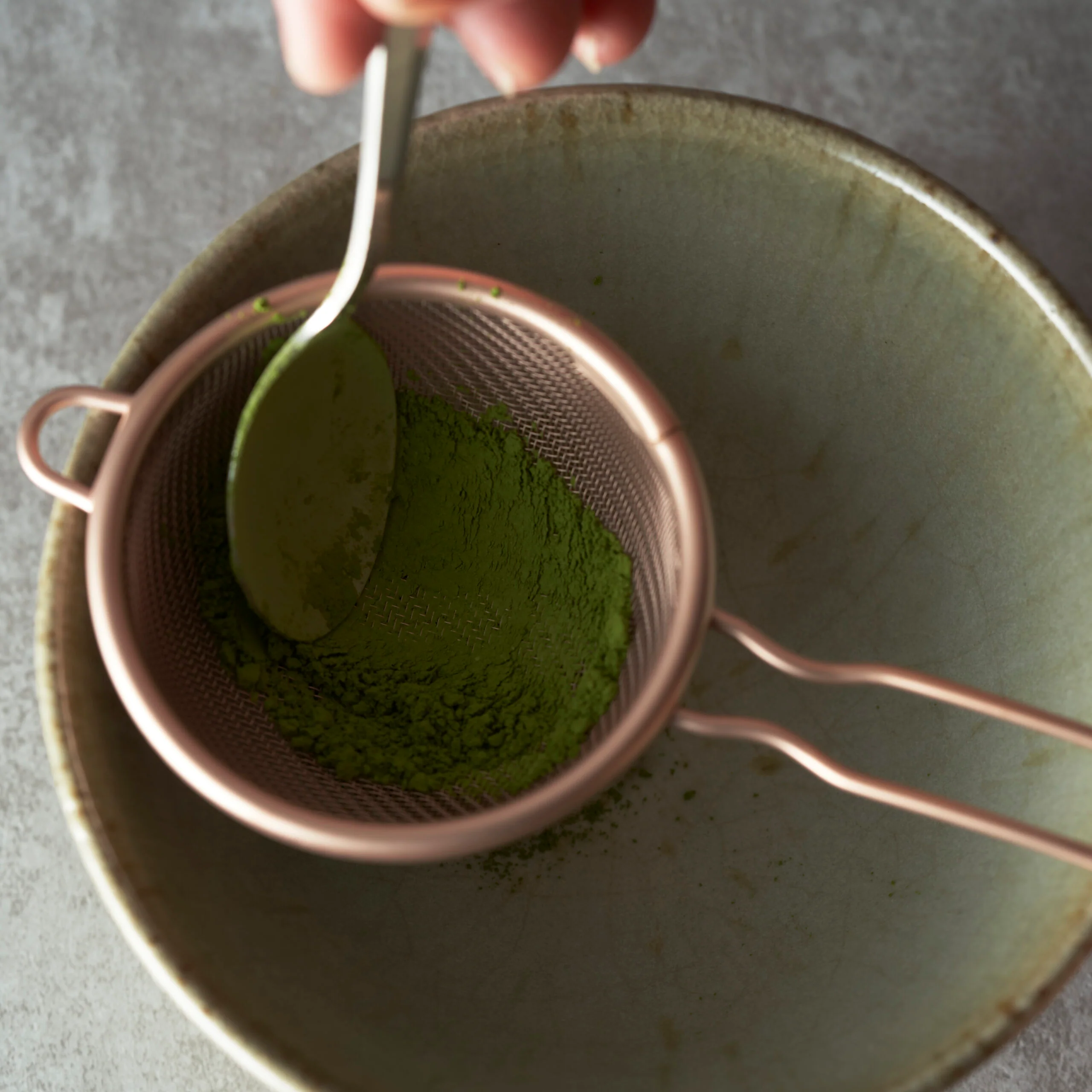 Three Snow: Matcha Chakoshi / Tea Strainer (Pink Gold) - Image 3