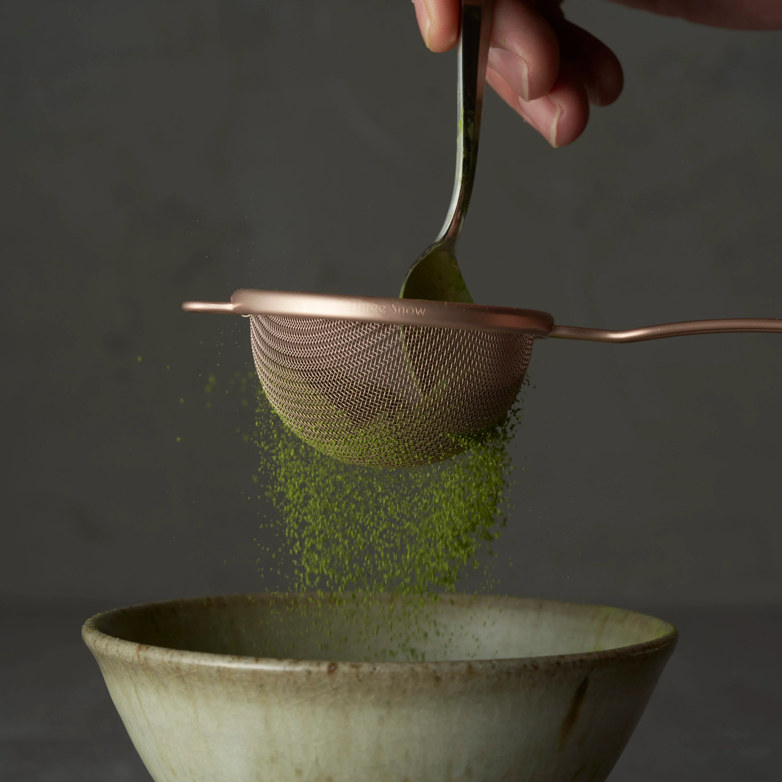 Three Snow: Matcha Chakoshi / Tea Strainer (Pink Gold) - Image 4