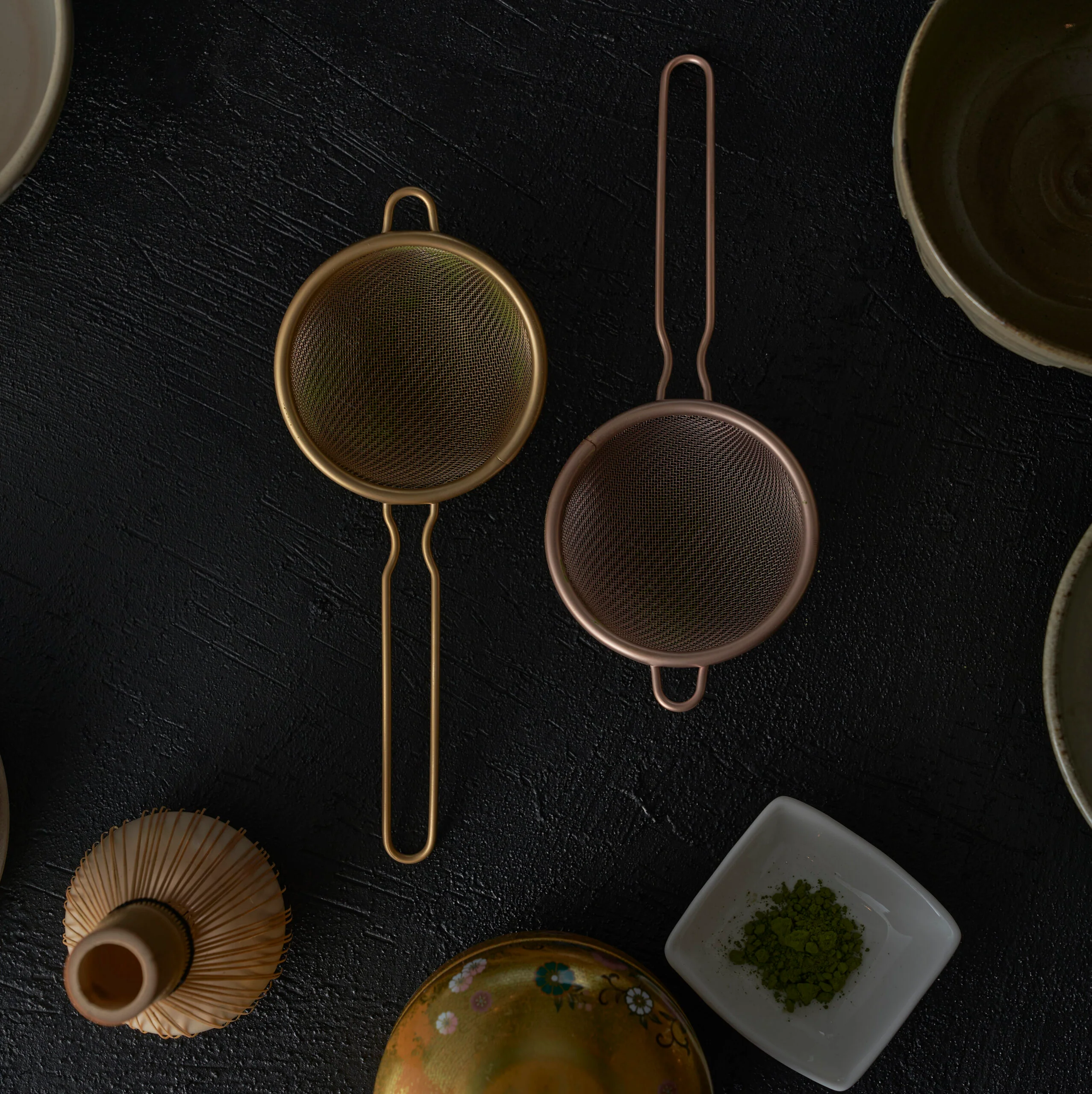 Three Snow: Matcha Chakoshi / Tea Strainer (Pink Gold) - Image 5