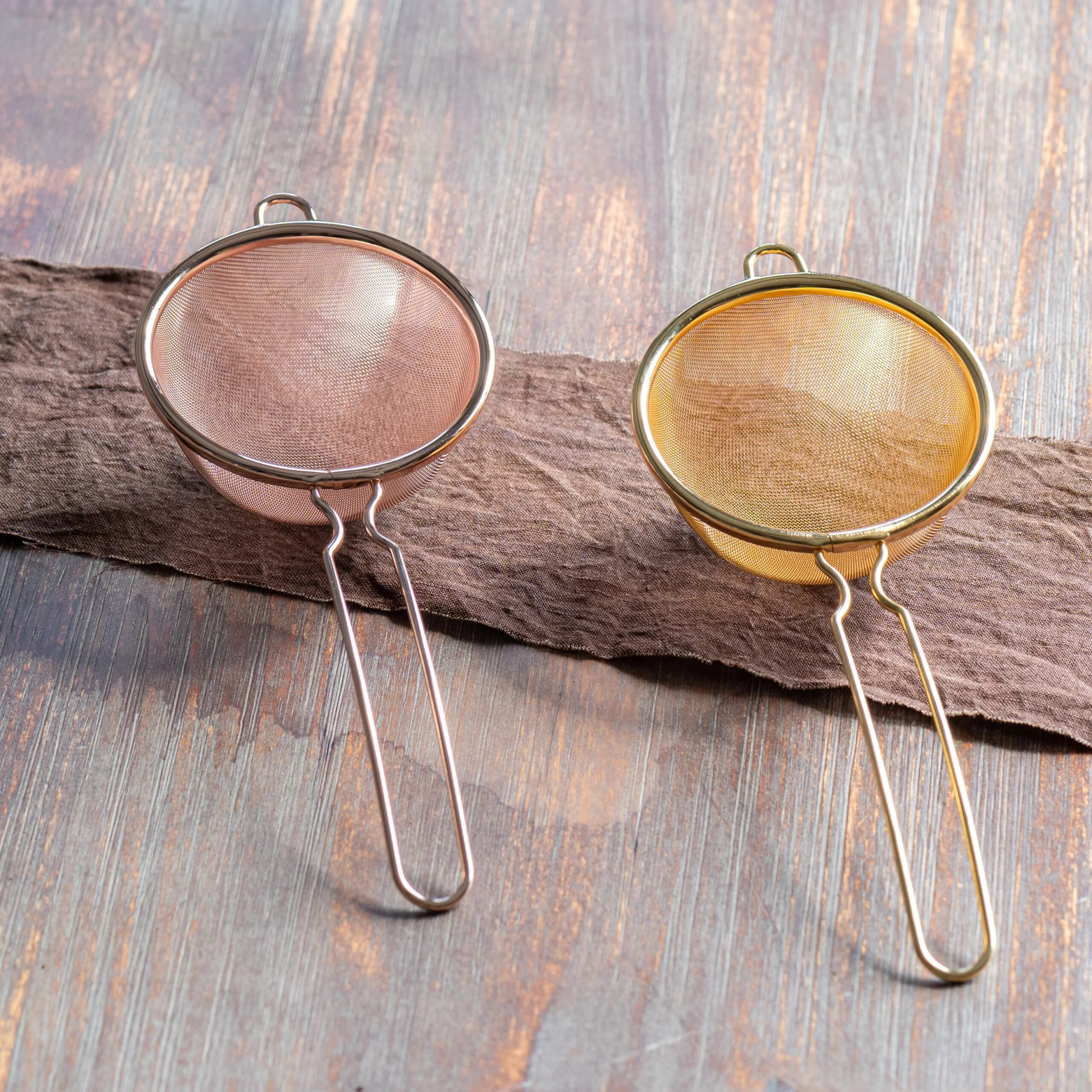 Three Snow: Stainless Steel Tea Strainer (Gold) 共柄茶こし - Image 4