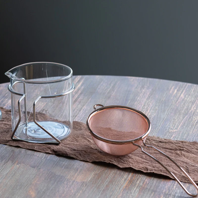 Three Snow: Stainless Steel Tea Strainer (Pink Gold) 共柄茶こし - Image 3