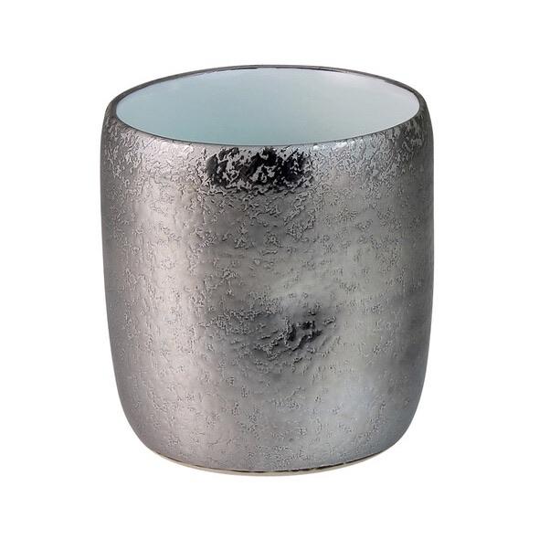 Touetsugama Aritayaki Dimple Rock Cup - Ibushi Silver - White いぶし銀内白マット えくぼロックカップ