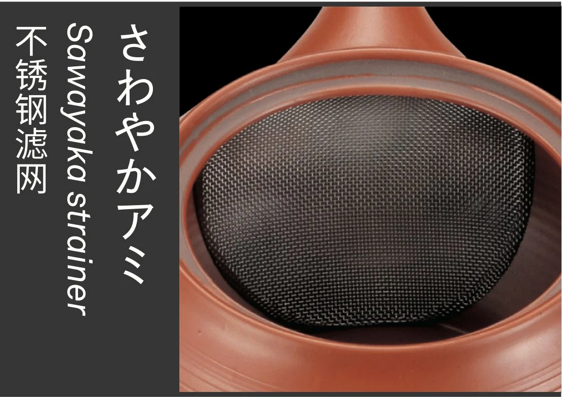 Tousei Kiln: Left-handed Silver & Pink Striped Tokoname Kyusu Tea Pot, 330 ml 【陶聖】2色ルレット左手急須 - Image 2