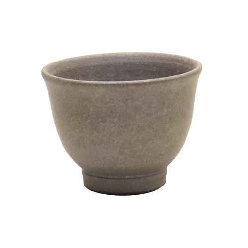 Tsuzuki Yutaka: Flower Petals, Tokoname Raised Shiboridashi Kyusu Tea Pot (60 ml) & Cup (30 ml) Brown, 高台絞り出し急須 花びら - Image 3